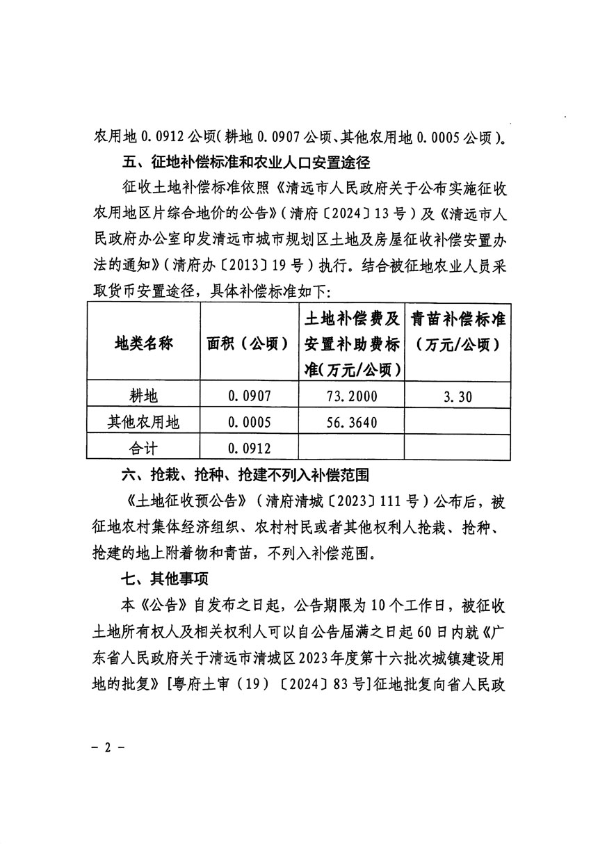 清遠(yuǎn)市清城區(qū)2023年度第十六批次城鎮(zhèn)建設(shè)用地征收土地公告（清府清城[2024]70號）_頁面_2.jpg